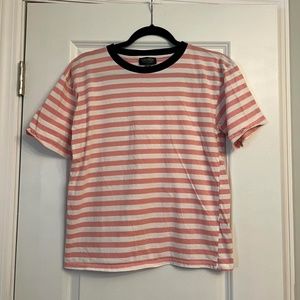 Topshop Retro Striped T-Shirt, Size 6